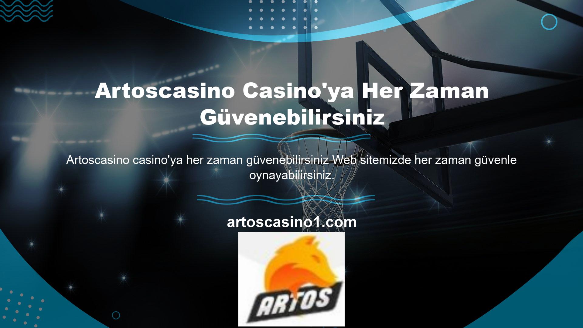Artoscasino Casino profesyonel bir ekiple çalışmaktadır